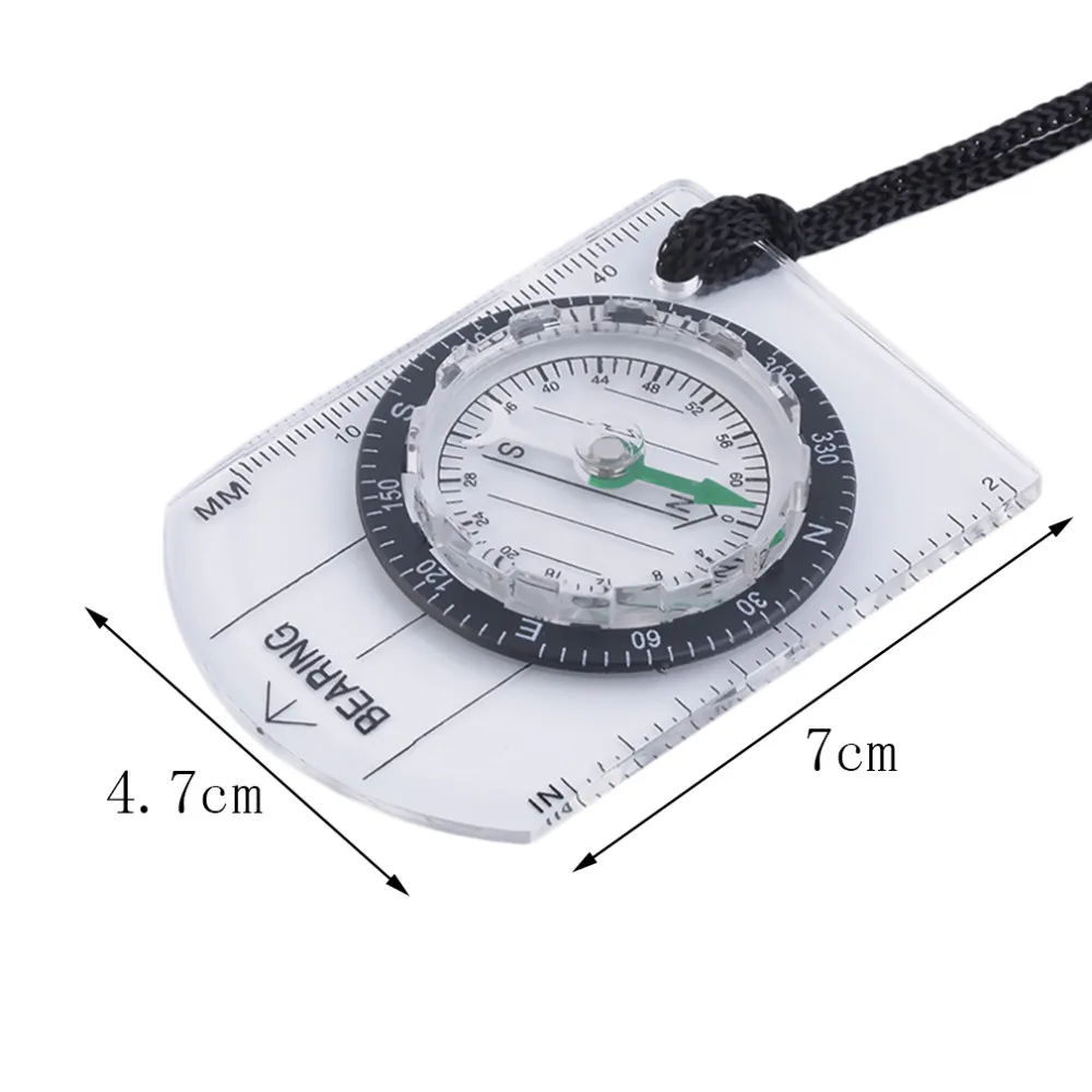 Compass Ruler Navigation Baseplate Travel Ruler Map Scale Scouts Camping Hiking 