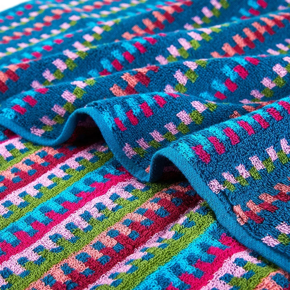 Pure 100 Cotton Colorful Jacquard Hand Towel with Bear Embroidery (13).jpg