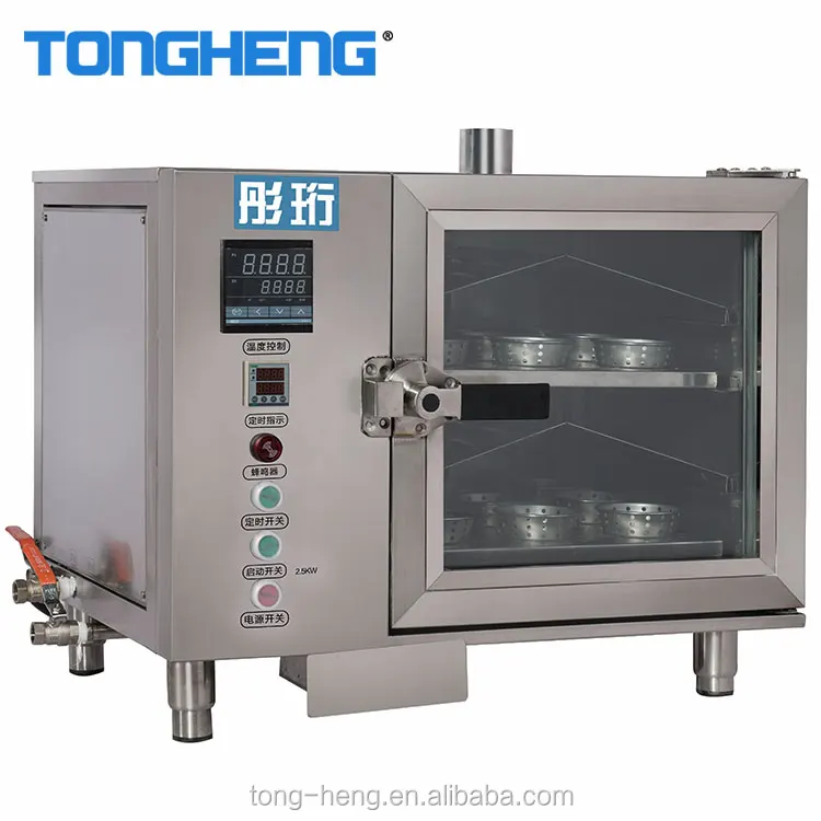 Professional Kitchen Equipment 3D Heating drop proof design Single Door 2 Pan Cake Steamer