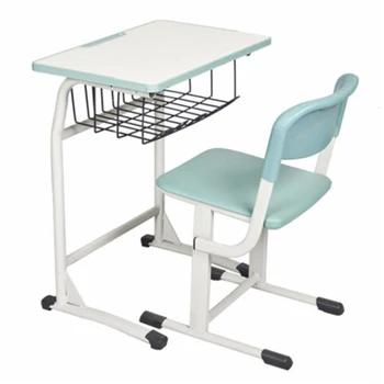 Nursery School Furniture Sets School Desk With Attached Chair