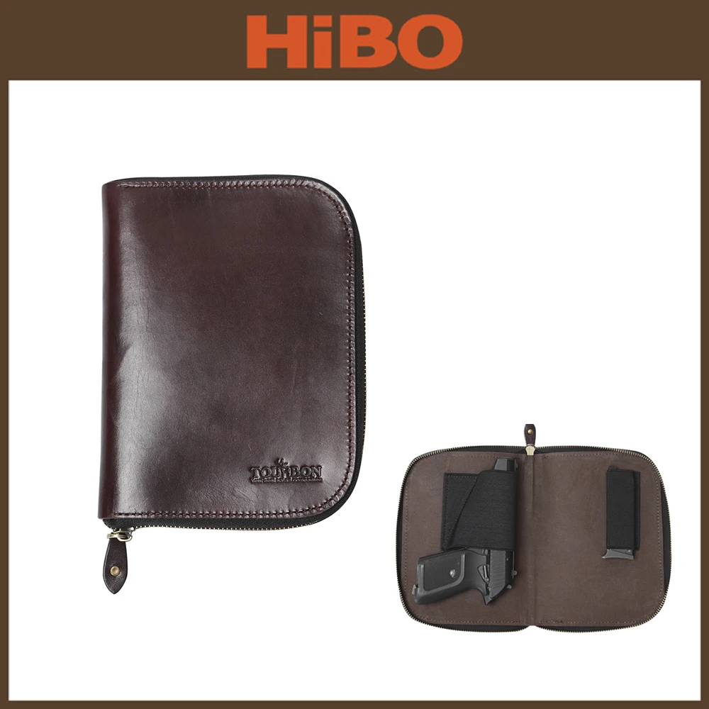 Tourbon Genuine Leather Small Notebook/day Planner Concealed Carry