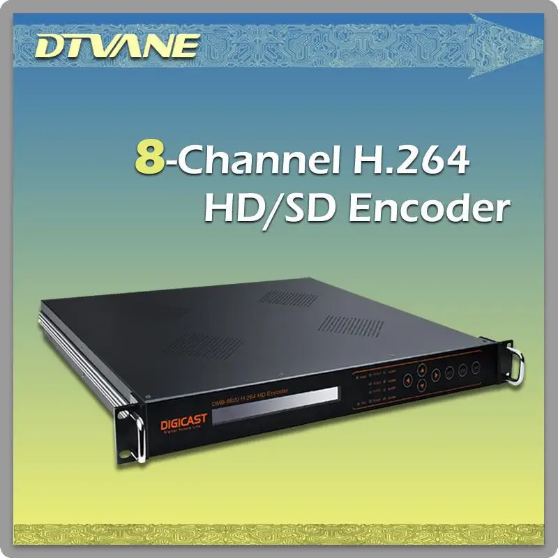 (DMB-8820 )UDP Multicast Local Video H.264/AVC high profile level 8 in 1 SDI HDMI Mpeg-4 AVC/H.264 IPTV Encoder