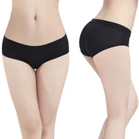 

Hipster brief low-rise soft stretch bikini black panty women panties cotton underwear
