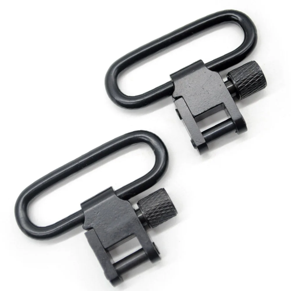 

2-pack Black 1.25 Inch Quick Detachable Heavy Duty Sling Swivel for Rifle Sling Quick Release gun Swivels for gun sling