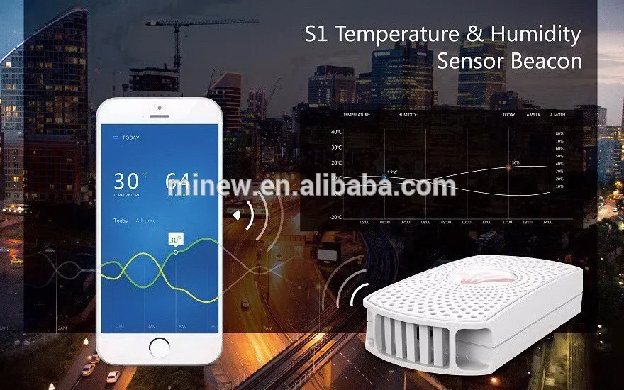 Indoor Logger - Temperature Sensor with FCC Bluetooth Beacon