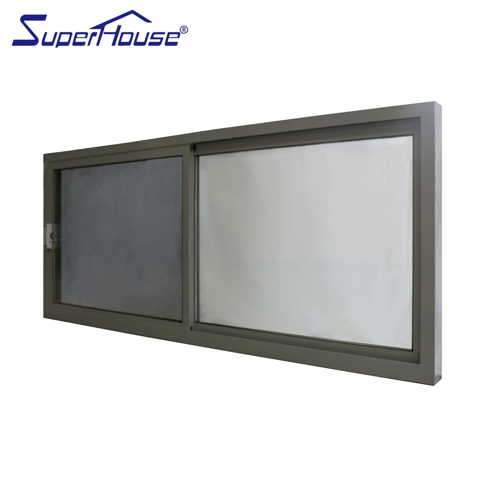 China supplier latest sliding window design aluminum framed tempered glass sliding window