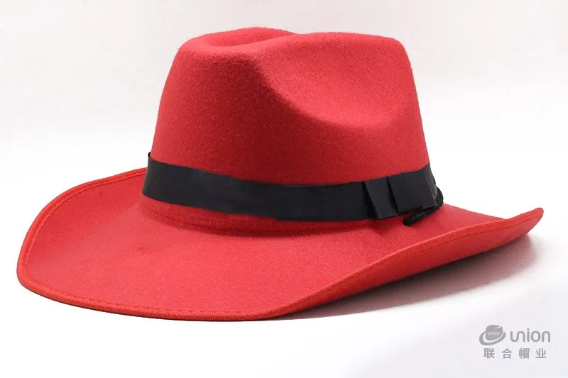 Best Selling Wool Felt Purple Promotional Design Your Own Cowboy Hat