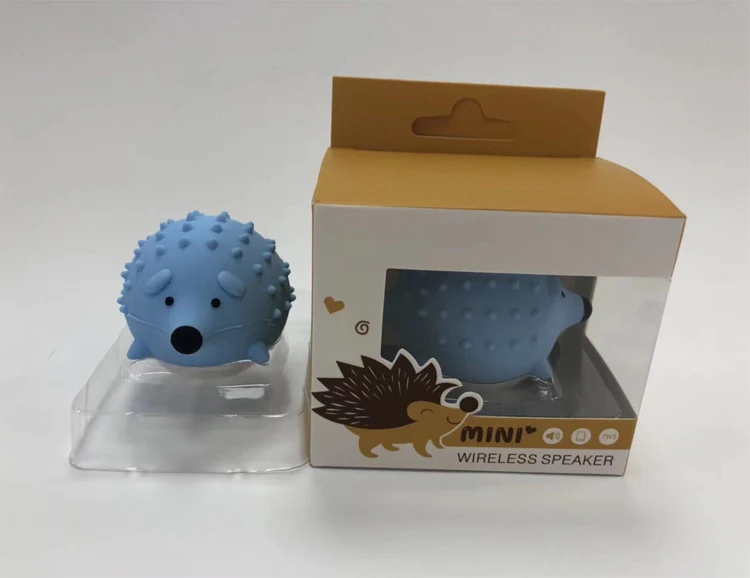 Cute portable mini wireless handsfree cartoon animal hedgehog speaker with keychain - ANKUX.COM