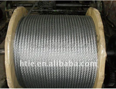 
hot-dipped galvanized steel wire cable 7*19 7*7 