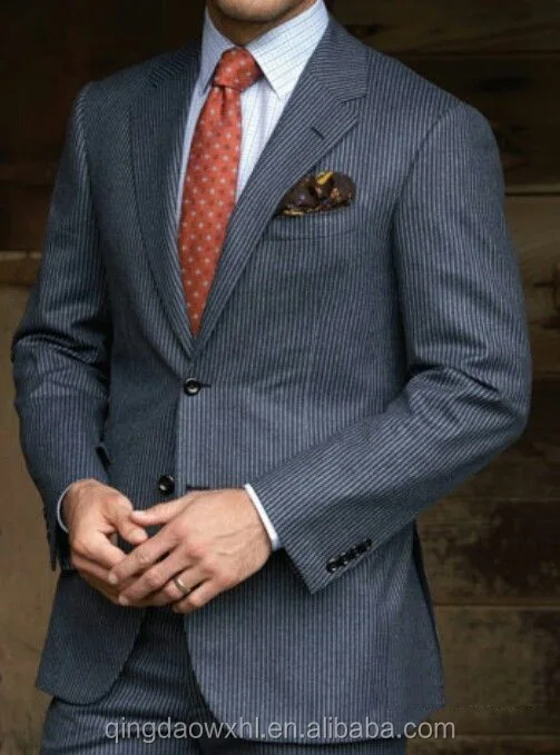 

formal business dress best sale striped dark blue custom men suit
