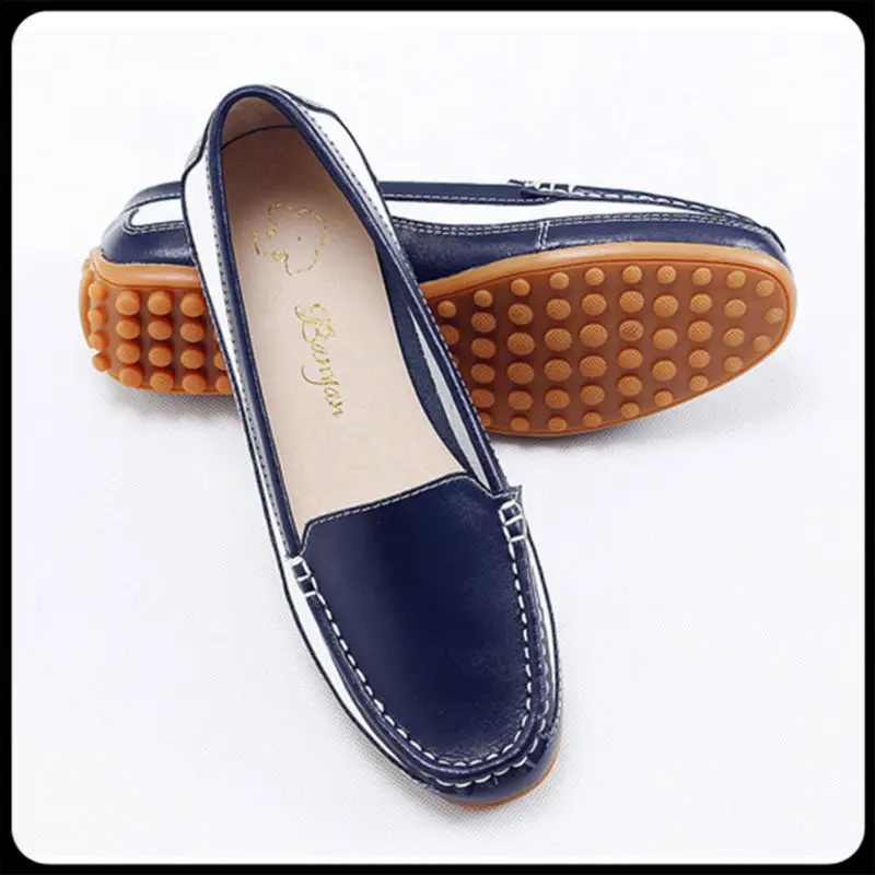 New design fashion leather women casual shoes