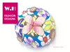 2.5cm Wholesale printed flower crystal polymer clay brass snap button