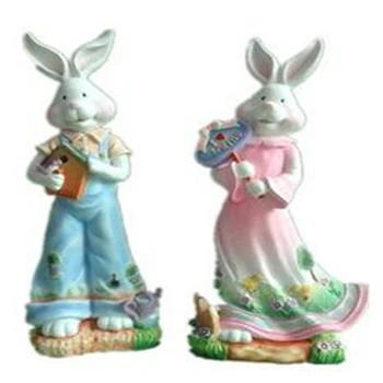 easter rabbit statues