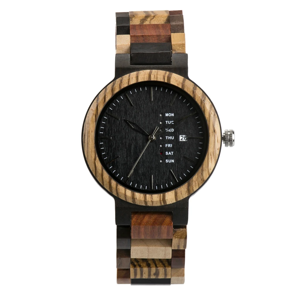 

Couple Wooden Watch Japan Quartz Mens Womens Wooden Watch, Multi-color