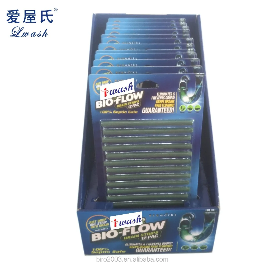 
Eco-Friendly Green Drain Cleaner Strips for Kitchen Toilet Bathtub pipe 