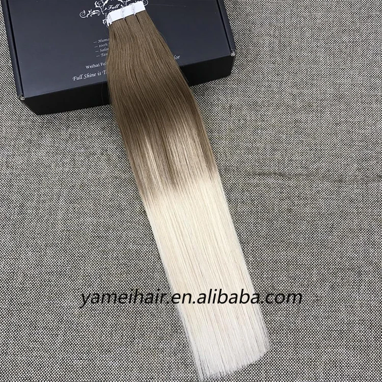 

Sample Order Available Remy Tape in Hair Extensions color #8/60, N/a