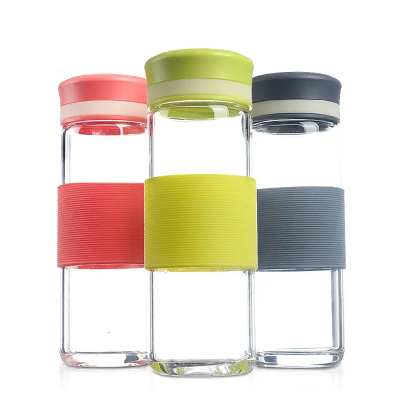 

Wholesale food grade height 6cm silicone sleeve for glass water bottle, Black;white;red;blue;green;pink;yellow;purple;and other colors