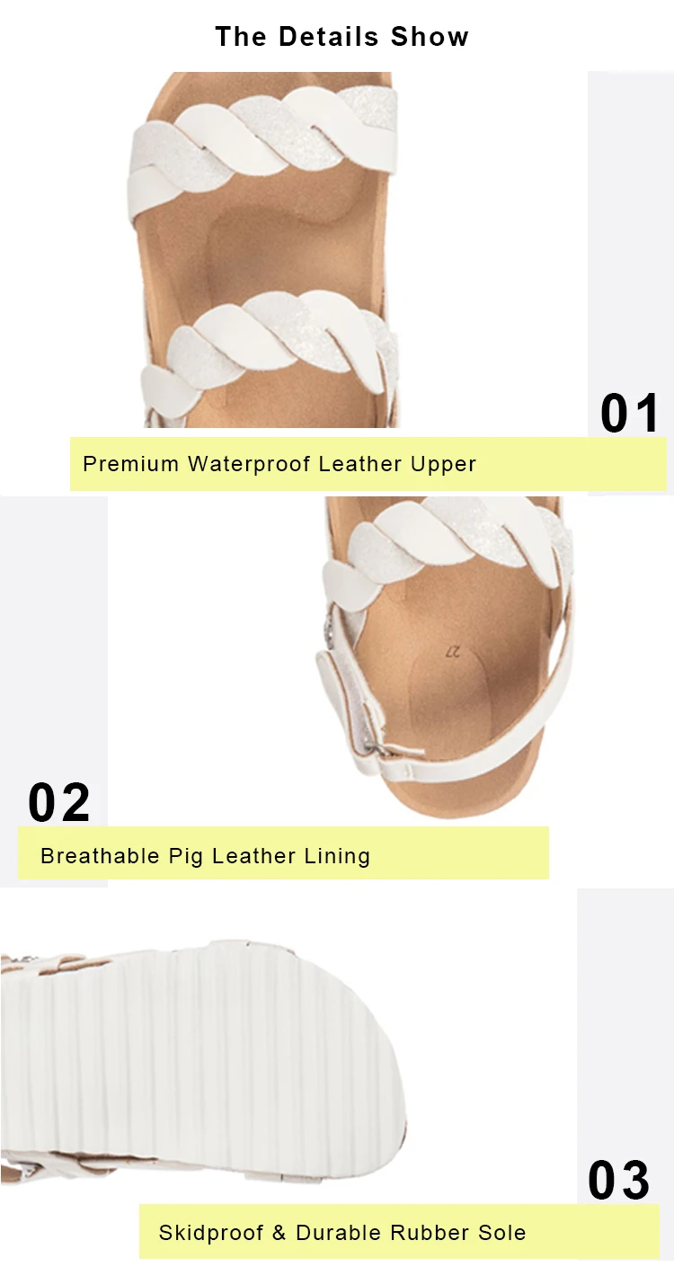 White Girls School Sandals