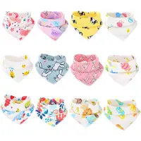 

Baby Toddler Bandana Buckle Bibs 100% Cotton Triangle Baby Bibs