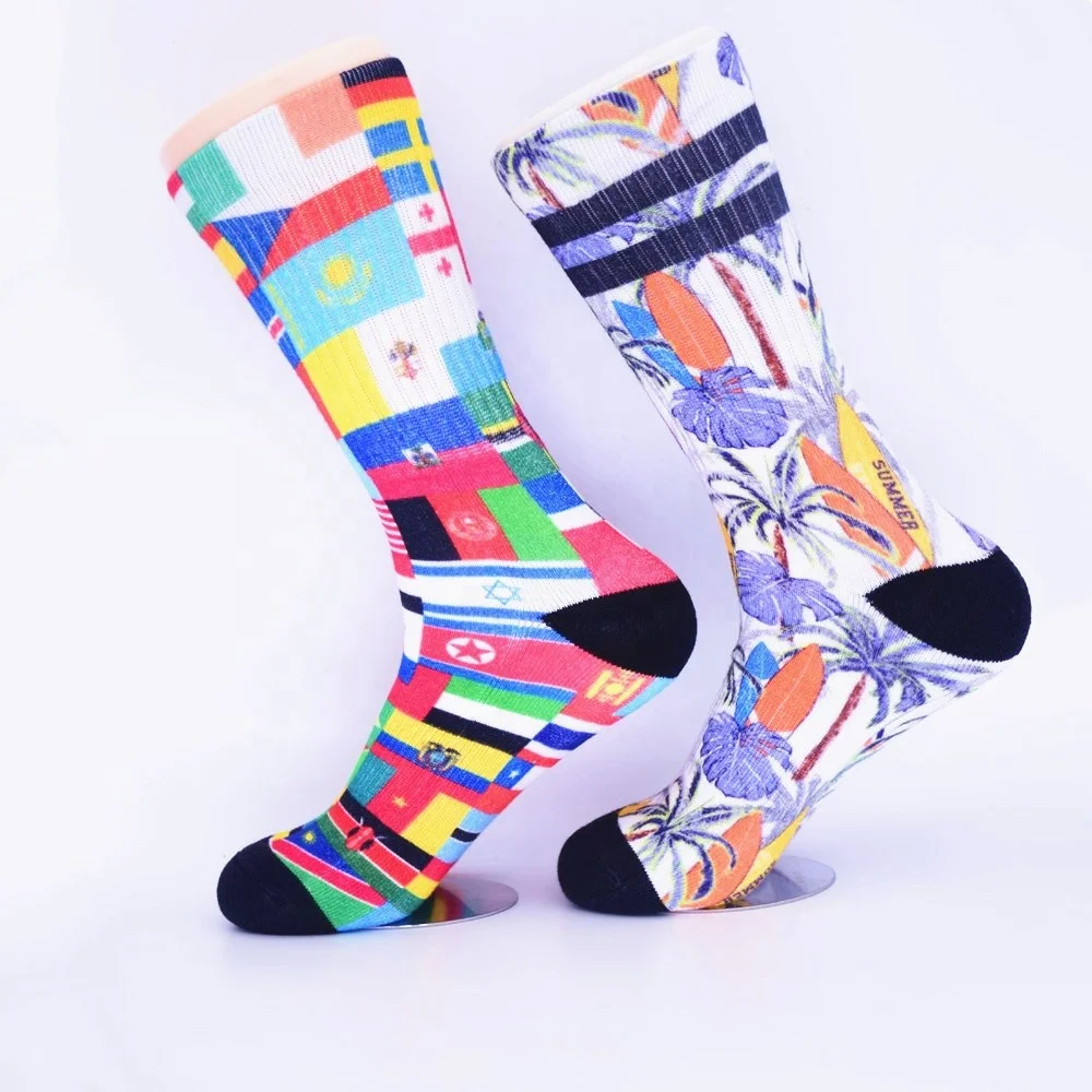 

custom digital printed dye blank socks for sublimation full print printing, As image