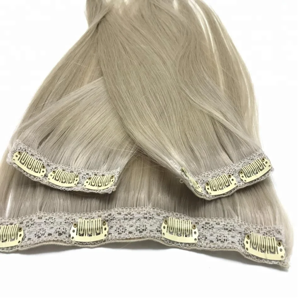 

Ash Blonde Lace Clip In Hair Extensions