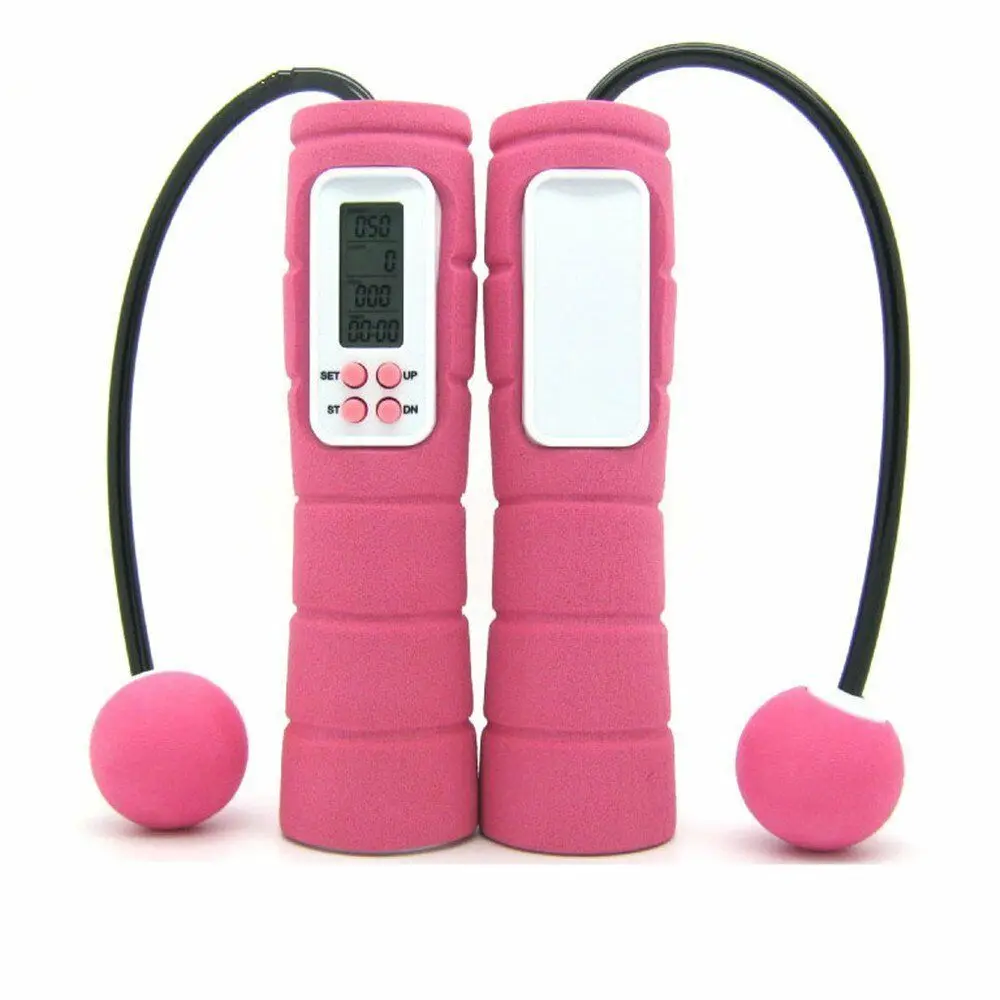 

Professional Digital Cordless Skipping Rope, Jump Rope With Counter, Pink;black;gray