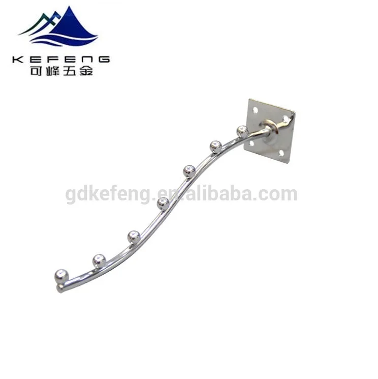 
Slatwall metal panel single display hook with beads 