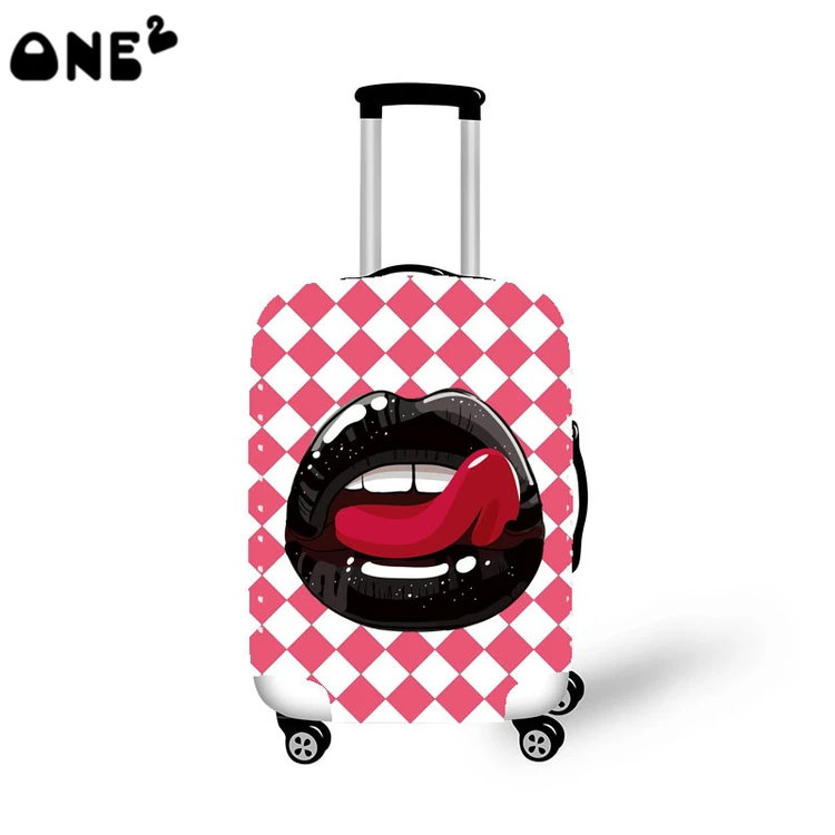 

One2 popular design big mouth cheap protective cover luggage suitcase girls lady women boys teenager high school students, Full printing color