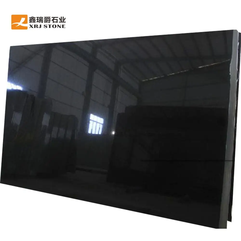 Polished China Black Granite Absolute Black Granite Slabs Price