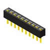 Gold plated plastic electronic component round pin vertical straight 1.27 2.54 2.0mm header socket