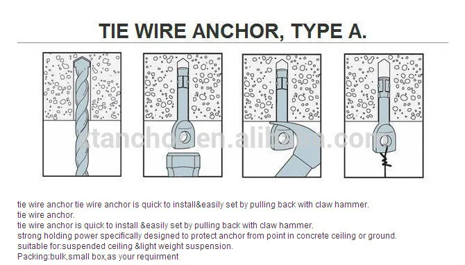 Expansion Clip Suspended Ceiling Concrete Tie Wire Anchor Buy Tie Wire Wedge Anchor Hanger Concrete Tie Wire Anchor Product On Alibaba Com