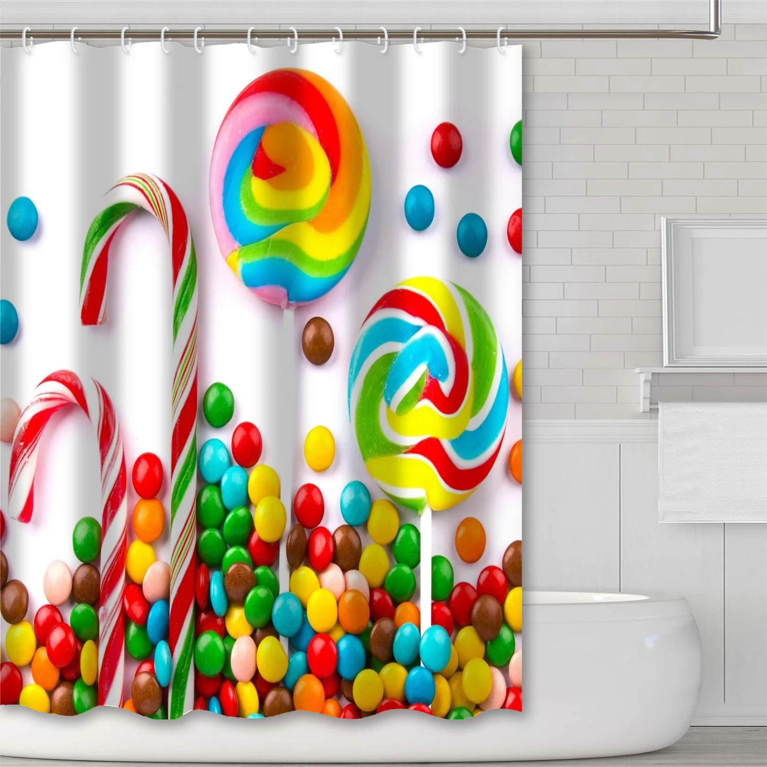 Candy Style Waterproof Mildew Resistant Shower Curtain Buy Bathroom
