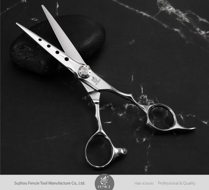 6.25 Inch Japanese VG10 Stainless Steel Barber Hair Scissors Blade with Holes