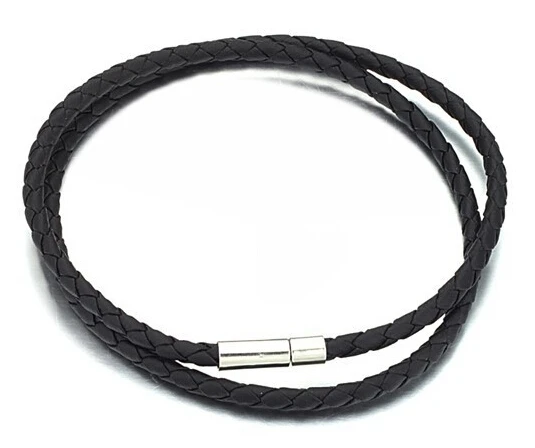 

Free Shipping New Hot Sale Wholesale Jewelry Simple Leather Chain Necklace For Men P46