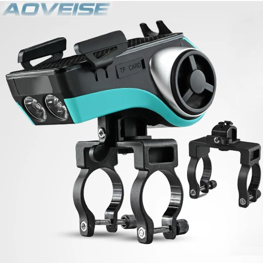 Hands free sport bicycle/bike speaker/wireless waterproof mp3 player BT mobile phone with LED lights AV127B[AOVEISE]
