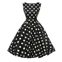 

Cotton Rockabilly Dress Summer 50s Retro Vintage Dresses Plus Size Women Clothing Pin Up frock