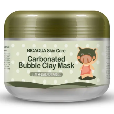 

BIOAQUA Deep Pore Cleansing Moisturizing Facial Mud Mask Smoothing Anti-Acne Carbonated Bubble Clay Mask