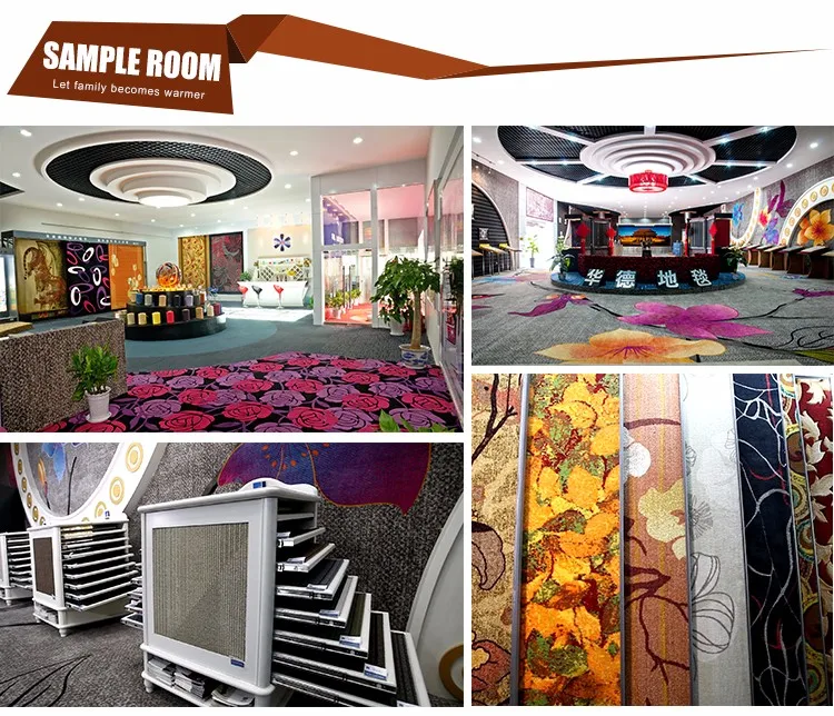 Factory manufacture various bedroom office hotel nonwoven jacquard carpet