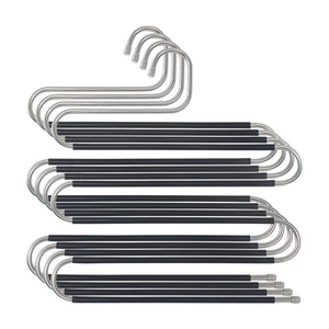 Image of Multi Layers Stainless Steel Metal Pant Slack Hangers for Clothes Jeans Trousers Towels