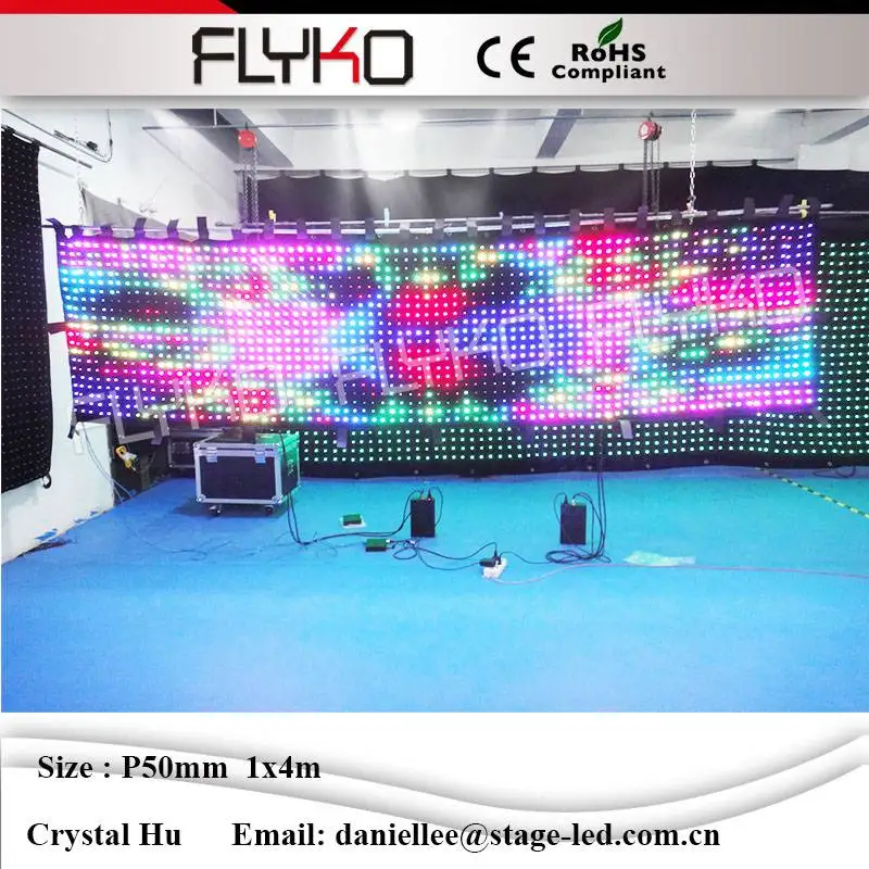 LED dj light curtain / LED video Vision Curtain / Cloth / screen ... LED dj light curtain / LED video Vision Curtain / Cloth / screen ...