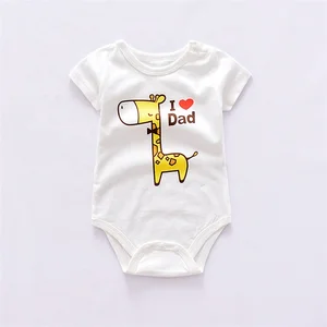 wholesale cotton custom girl white rompers baby animal bodysuit