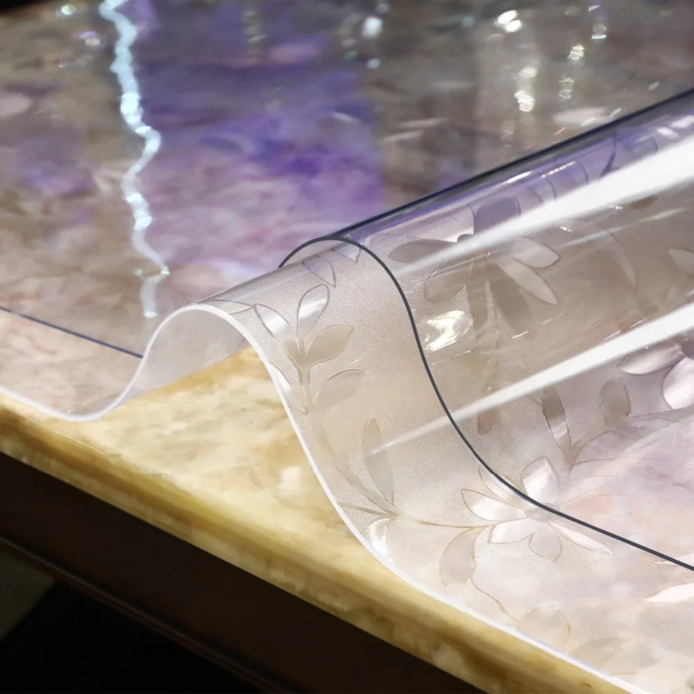 Bubm Clear Plastic Round Table Cover Protector Custom Dining Pvc