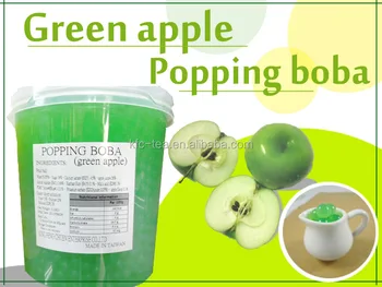 popping apple topping boba pearl larger