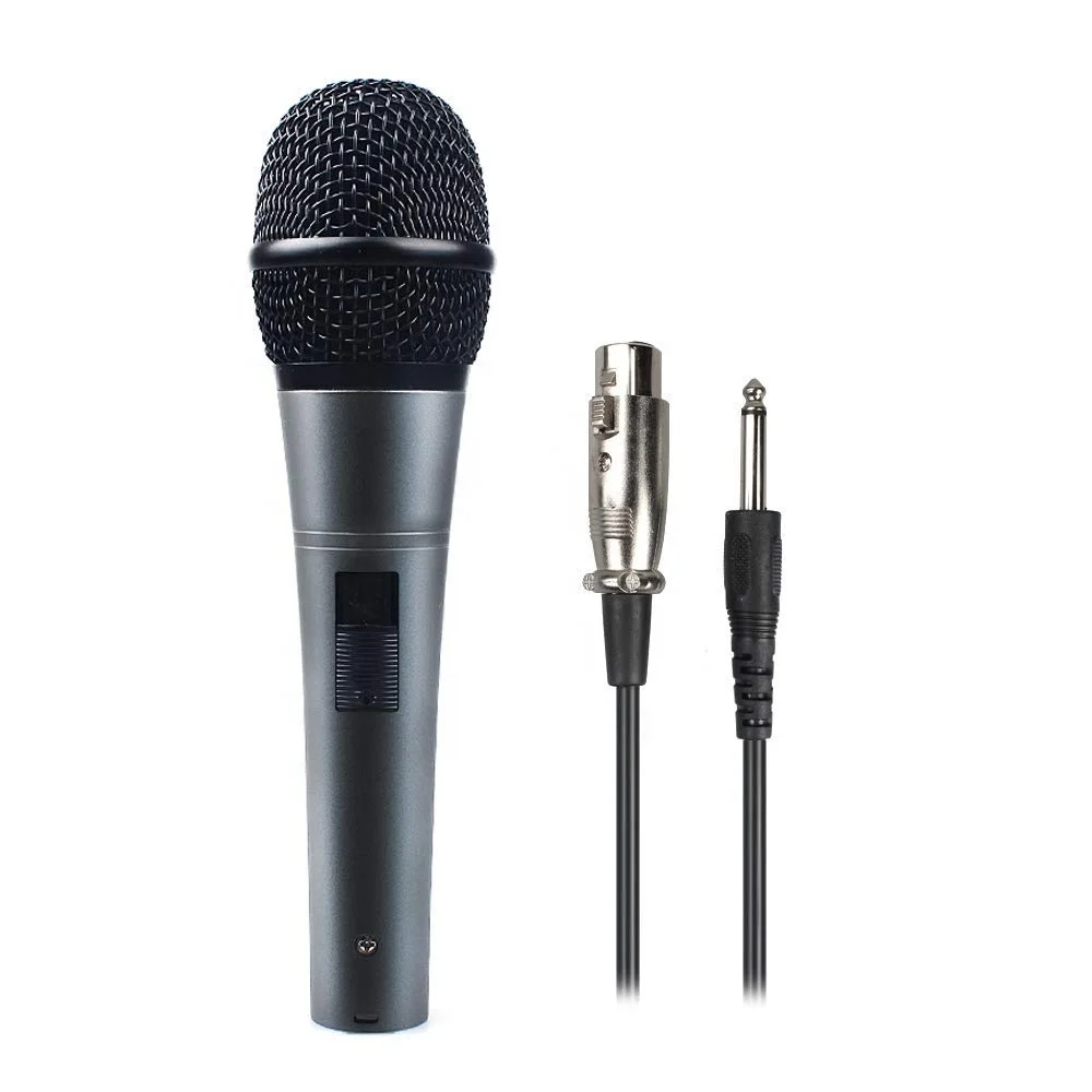

Professional Handheld metal studio karaoke microphone, Gray/ black