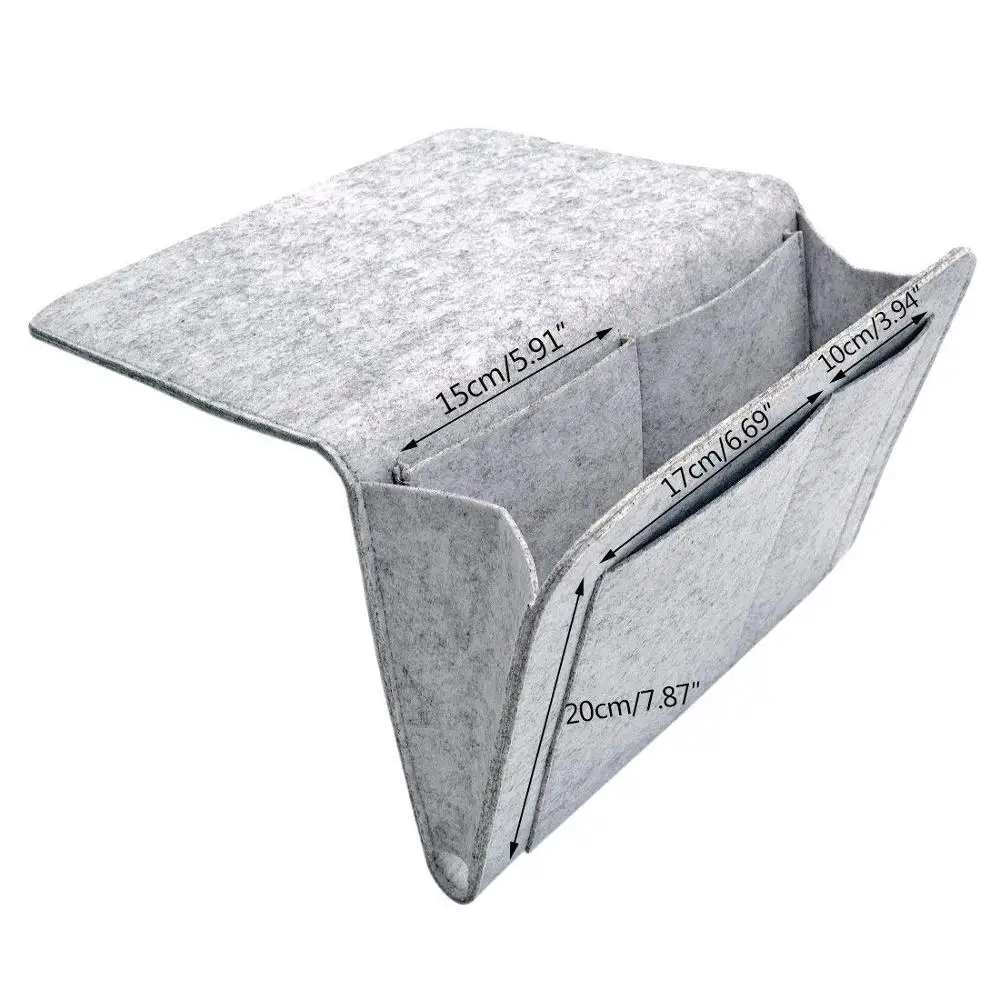 

China factory wholesale felt bedside caddy bed organizer, Gray