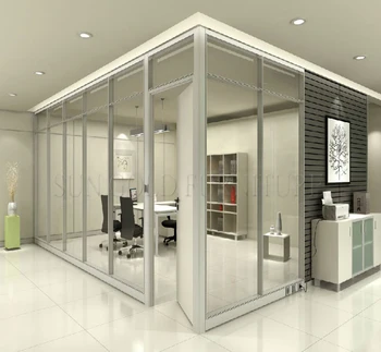 Floor To Ceiling Aluminium Office Glass Partition Office Glass