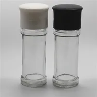 

black glass bottle 100ml glass salt pepper mill himalayan salt grinder