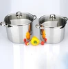Stainless steel SS 201 hollow type handle induction cookware set with cheap price