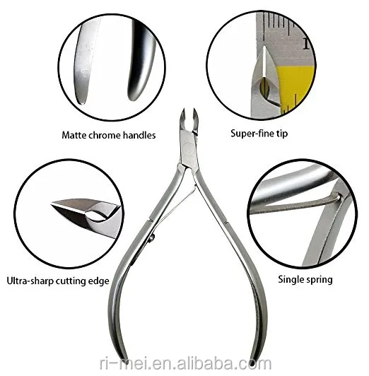 

Stainless Steel Cuticle Nippers Callus Nippers with Single Spring,12#,14#,16#