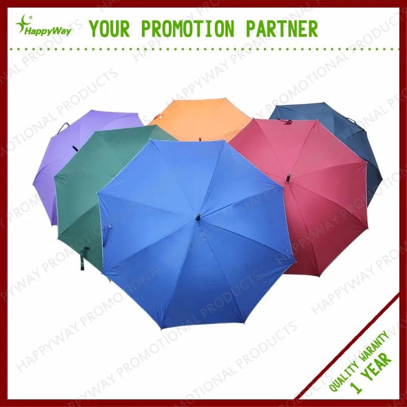 Colorful Silver Plasters Golf Umbrella Advertising Gifts, MOQ 100 PCS 0606009 One Year Quality Warranty